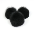 100% Real Fox Fur Pompon DIY Natural Fur Pom Poms Ball for Hats Cap Skullies Fur Pompom Ball For Shoes Bags